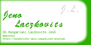 jeno laczkovits business card